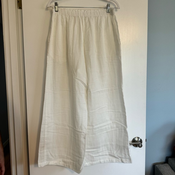 NWOT 100% cotton gauze sleepwear bottoms L/XL large extra large white breathable - Picture 3 of 13